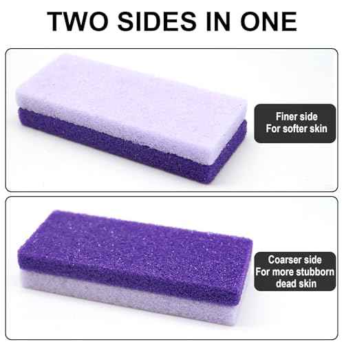 Foot Pumice Stone 4 Pack Pedicure Stone for Feet Pumice Sponge for Feet Callus Remover and Scrubber Double Sided Pedicure Foot Pumice Stone for Feet and Heels Callus and Dead Skins (Purple)