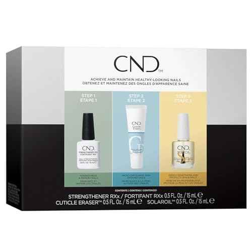 CND¢â CARE.CONDITION.COAT¢â KIT ? Nail Strengthener, Cuticle Cream & Oil - Strengthener RXx, Cuticle Eraser & SolarOil - 3-Piece Nail Treatment