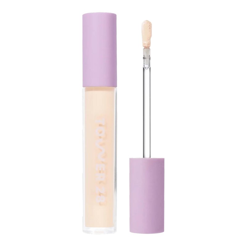 Tower 28 Swipe Serum Concealer - Hydrating Medium-Full Coverage Makeup | Infused with Hyaluronic Acid & Centella - 1.0 Fair/Neutral (0.22 oz)