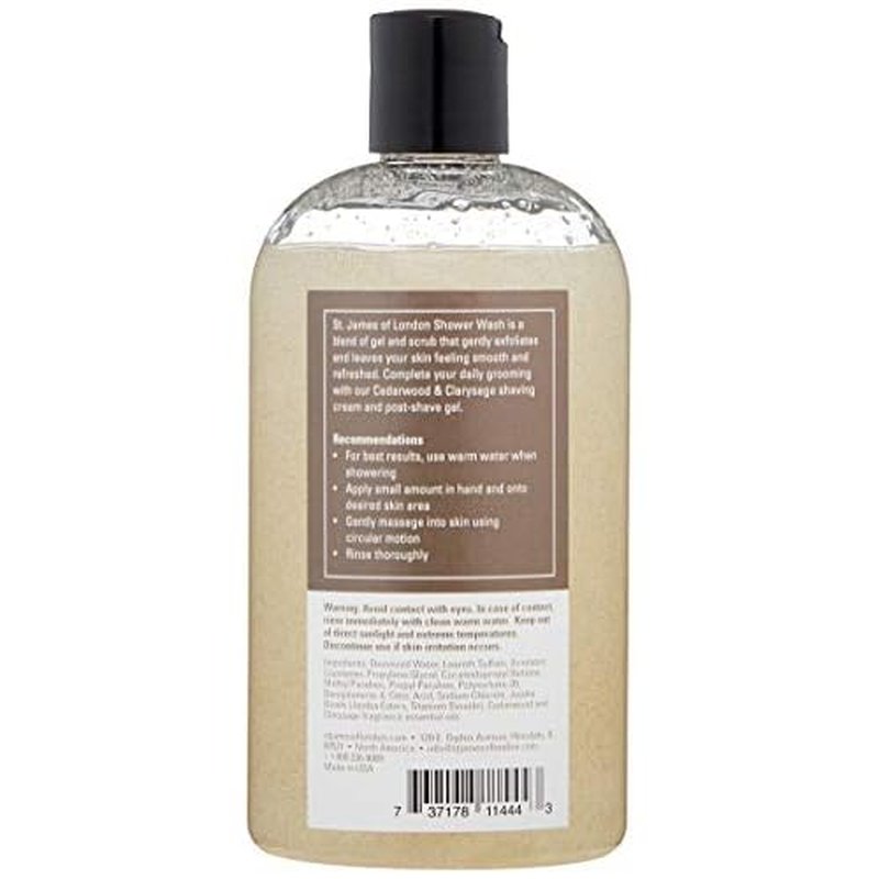 St James of London Cedarwood & Clarysage Body Wash, 16.9 Fl Oz
