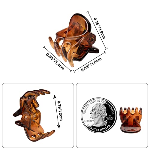 YOHAMA 36 Pcs Durable Mini Hair Claw Clips, Great for Design Kids and Adult Hairstyles, Decroation Buns, Pining Bangs, Strong Grip, Multifunction Clamp Clips.(3 Colors)