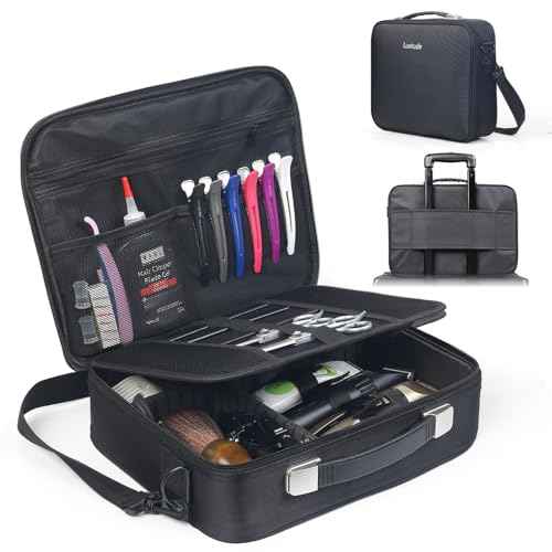 Luxtude Large Barber Case, Barber Bags for Clippers and Supplies, Travel Hair Clipper and Trimmer Case, Barbers Accessories for Wahl 5Star/Hatteker/Oneisal/Andis Grooming Kits, Christmas Gifts