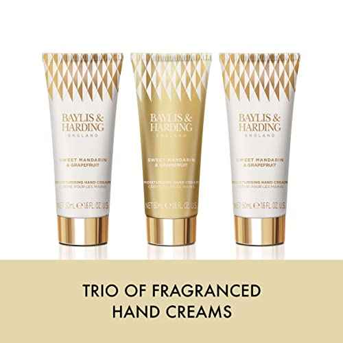 Baylis & Harding Gift Set for Women - Hand & Skincare - Sweet Mandarin & Grapefruit Indulgent - 3-Pack