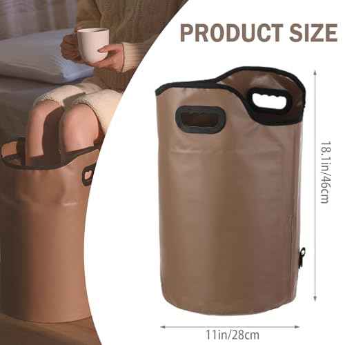 Collapsible Foot Bath Basin with Drainage Hole, Portable Foot Soak Tub with Handles, Travel & Camping Foot Spa Water Bucket