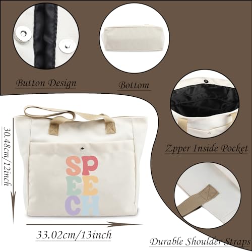 WCGXKO Speech Therapist Gift SPPECH Tote Bag For SLP Speech Therapy Student SLP Graduation Gift