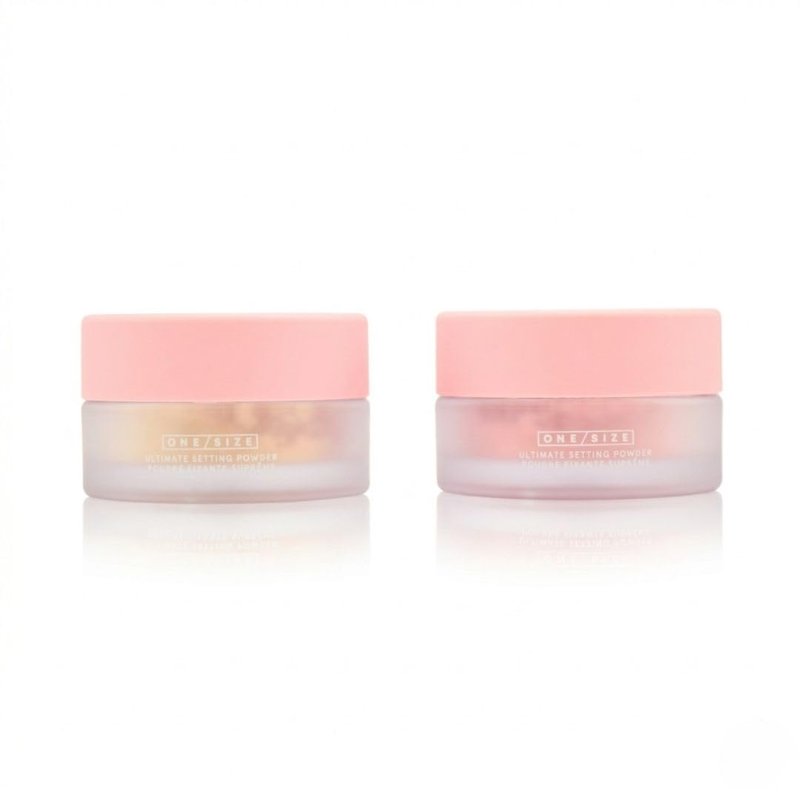 ONE/SIZE The Ultimate Set Blurred & Bright Setting Powder Duo – Translucent & Ultra Pink – 2 x 6.5 g / 0.23 oz – Mini Loose Powders for 24-Hour Shine Control and Smooth Finish