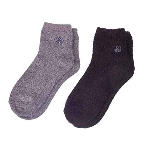 Earth Therapeutics Aloe Socks - Double Pack - Gray/Black (2 Pairs)