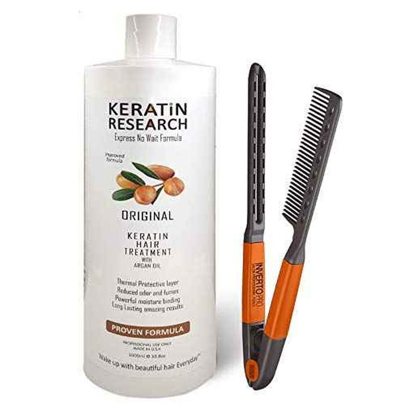 Brazilian Keratin Hair Treatment Professional X Large 1000ml Bottle with Easy Comb Proven Amazing Results