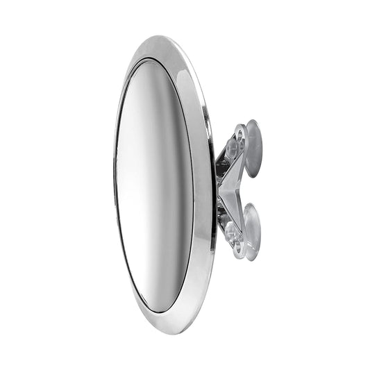 Britta Products Large 8" Suction Mount Mirror - 5X Magnifying Vanity Makeup Mirror with 3-Point Suction, Pivoting, Rotating and Locking