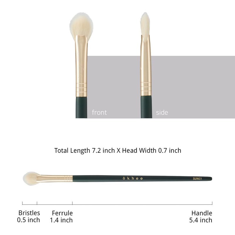 Okhee Nose Shading Fan Brush - Precise Contouring Tool for Nose & Details | Designed by K-Pop Artist Seo Ok