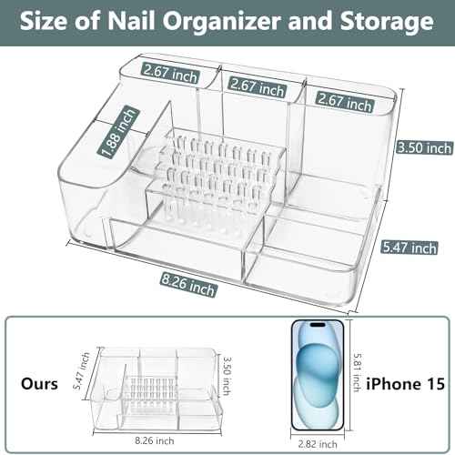 CGBE Nail Drill Holder, 28 Holes Transparent Acrylic Nail Drill Bits Holder, Professional Nail Tools Organizer and Storage Box Case