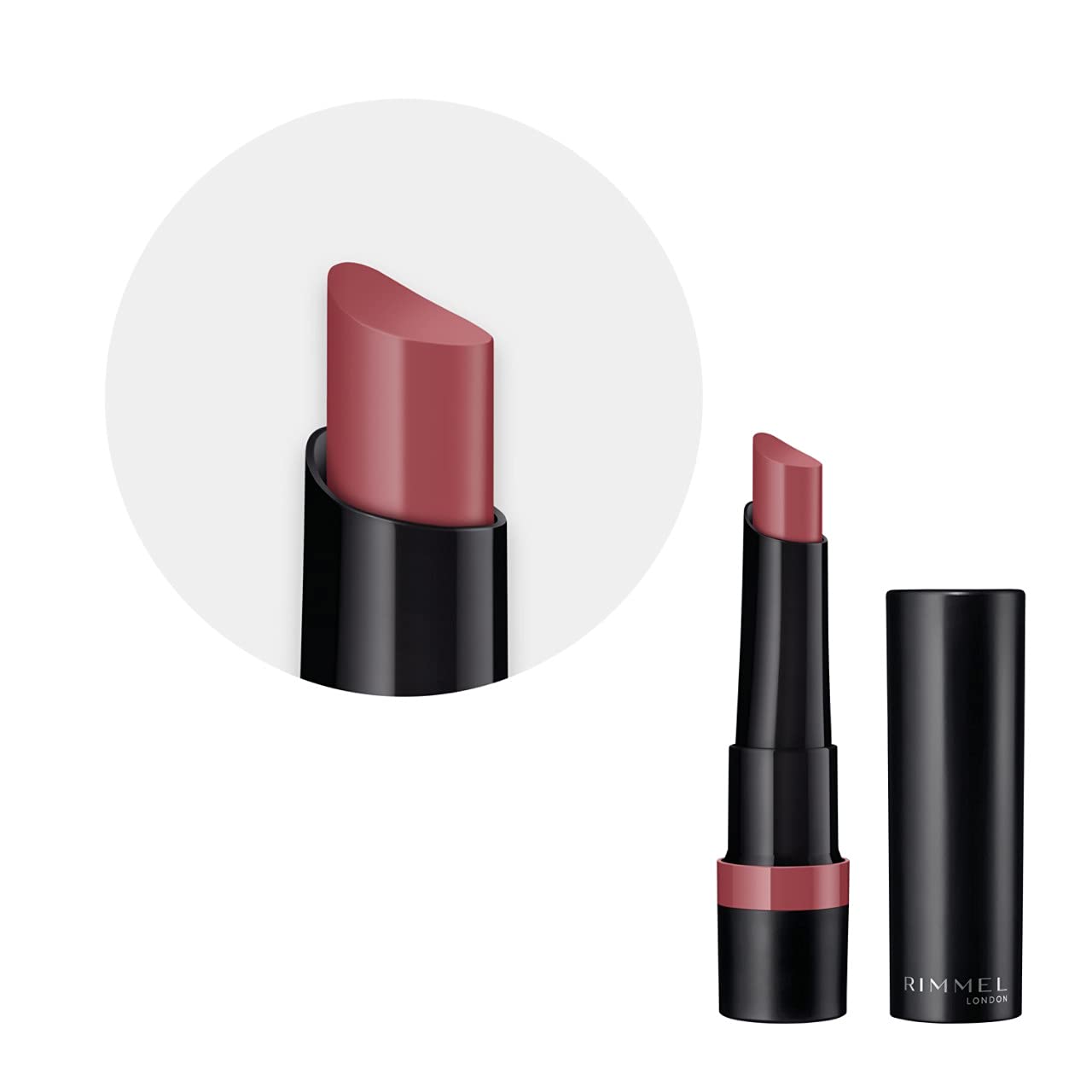 Rimmel Lasting Finish Matte Lipstick, 220 Mauve Bliss (Pack of 2)
