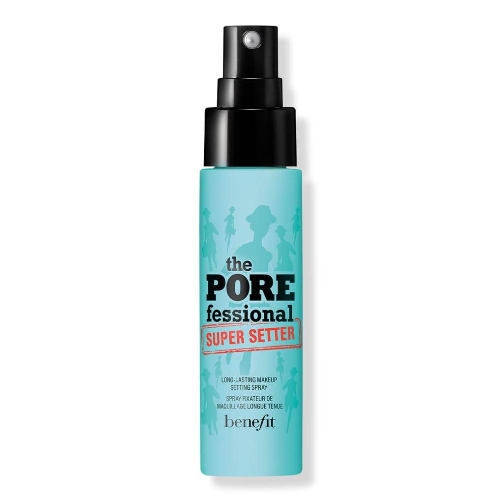 Benefit Cosmetics POREfessional Super Setter Makeup Spray - Long-Lasting Face Primer, Travel Size 1.0 Oz