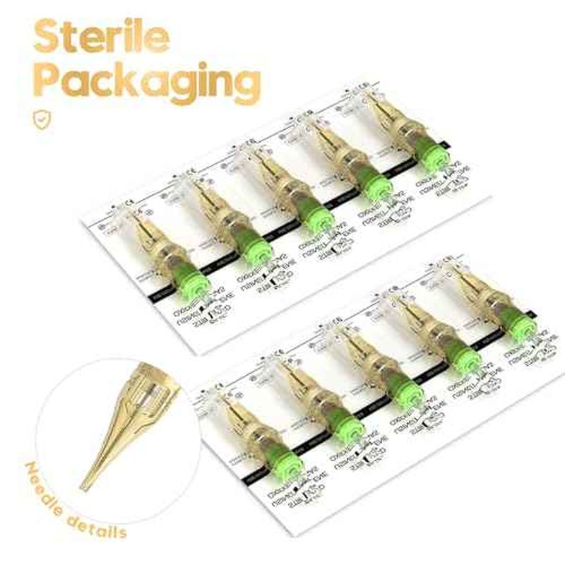 1003RL Tattoo Needles 20 PCS Tattoo Cartridge Needles with Membrane Standard Pro Disposable Tattoo Needles, Round Liner Shader Magnum Tattoo Supplies for Tattoo Pen(1003RL)