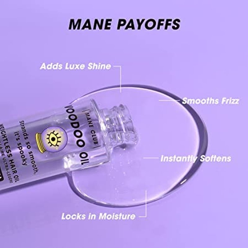 Mane Club Voodoo Oil - Weightless Hair Oil for All Hair Types | Vegan, Cruelty-Free, 1.6 Ounce