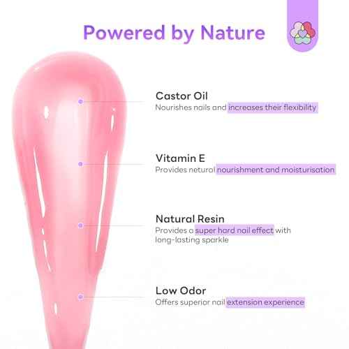 SAVILAND Poly Gel Nail Kit Starter: 4 Colors Natural Clear Poli Gel Para U?as with Mini U V/LED Lamp Slip Solution Quick Dry Nourish Nails 28 Days Durable for Gifts Daily Nail Art DIY Salon Home Use