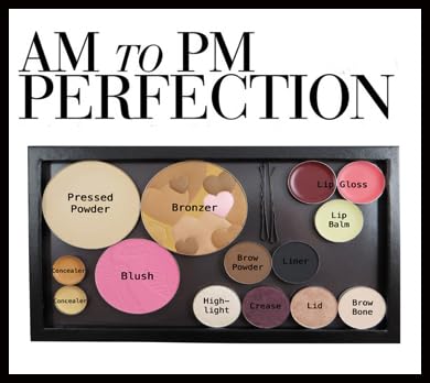 Magnetic Makeup Palette - Large Empty Organizer for Eyeshadows & Powders | Customizable with Clear Window