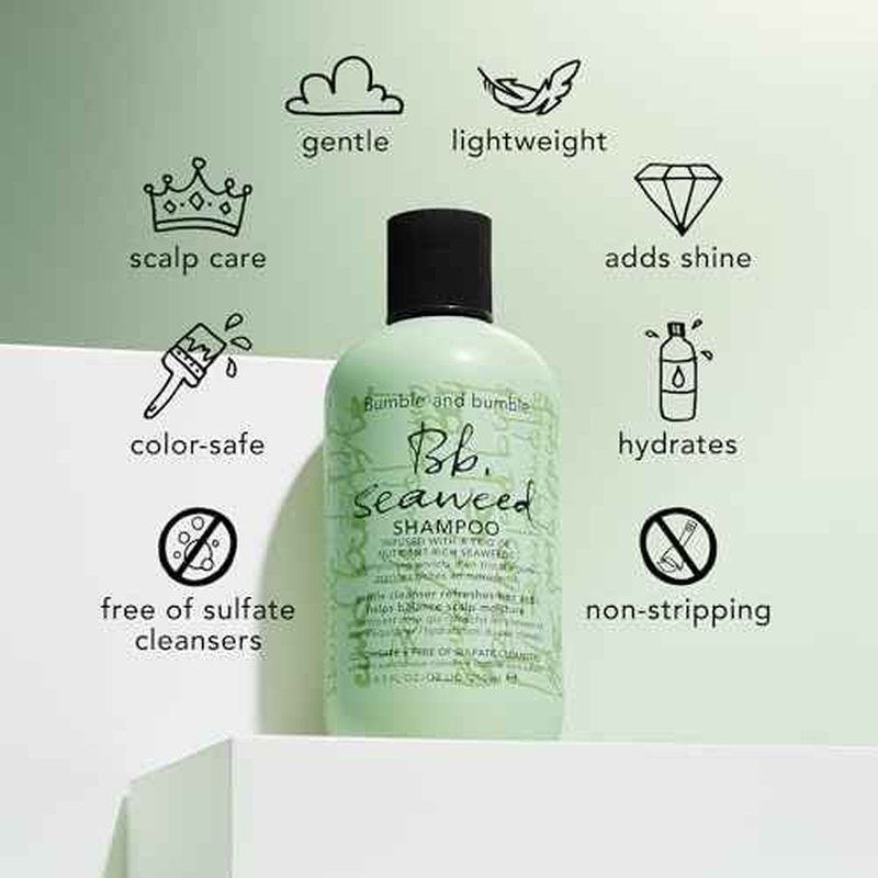Bumble and bumble. Seaweed Hydrating Shampoo and Conditioner | For Fine-to-Medium Hair or Daily Washer | Anti Frizz, Sulfate-Free, Color Safe + Detangler