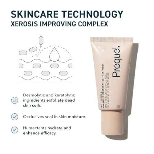 Prequel Skin Foot Rescue, Professional Foot Treatment with 15% Urea + Salicylic Acid. Advanced Cream For Dry Cracked Feet. Clinical-Grade Moisturizer. 1.7oz