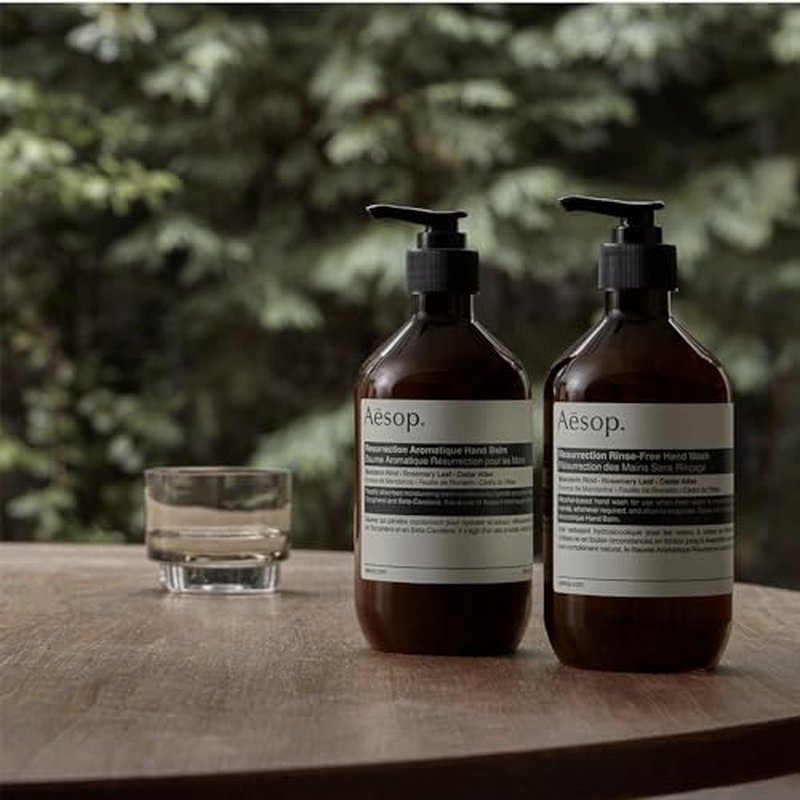 Aesop Resurrection Rinse-Free Hand Wash | Cleanse and Hydrate Without Water | Alcohol Based Formulation | 16.9 oz