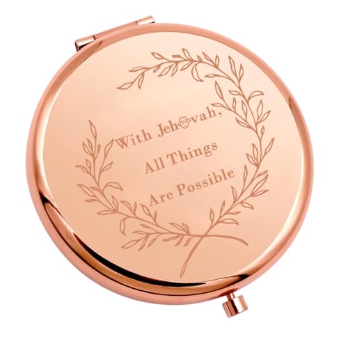 MAOFAED Bible Verse Gift, Bible Quote, Compact Mirror for Women, Christian Gift, Travel Mirror, Pocket Mirror