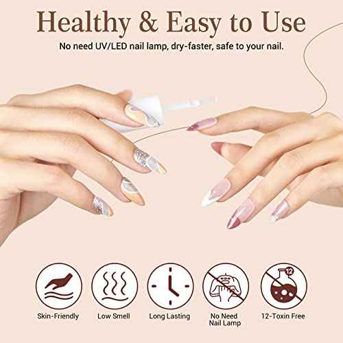AZUREBEAUTY Dip Powder Liquid Set 15ml/0.5oz 8 Pcs Dipping Base Activator and Top Coat Brush Saver Nail File Necessary Tools for Dip Kit No Lamp Needed