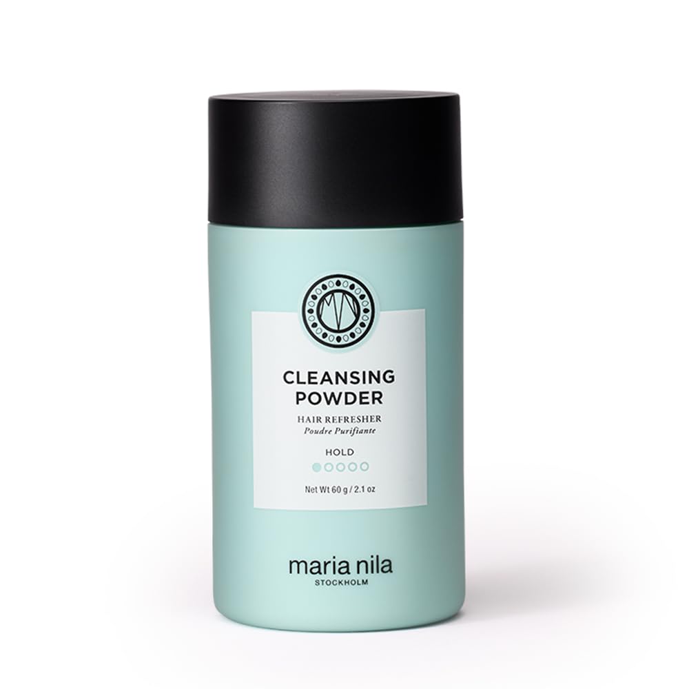 Maria Nila Cleansing Powder, Dry Shampoo Powder, Refreshes Hair & Scalp, Absorbs fats, oils & product residue, 100% Vegan & Sulfate/Paraben free, 2.1 Oz