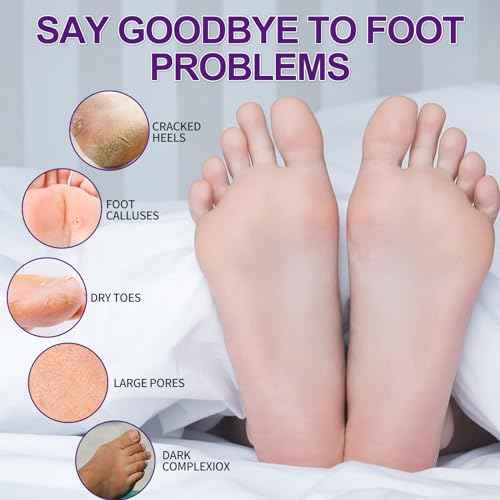 Pedicure Kit Foot Soak Set: Bubble Salt, Sugar Scrub, Massage Mask, Massage Lotion in a Box, 4 Step Foot Spa Kit for Dry Feet,Tired Feet£¨1 Set Lavender)