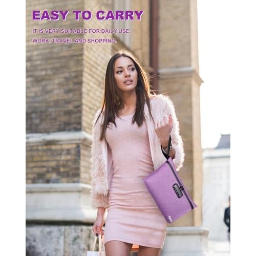 Storage Bag with Combination Lock 12.6"x7.5" Large Storage Container Medicine Lock Bag Money Organizer Travel Storage Case