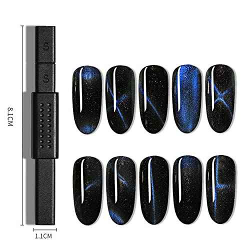 SILPECWEE 15Pcs Nail Magnet Set Cat Eye Gel Nail Polish Magnet Wand Magnetic Nail Polish Cat Eye Magnet for Nails Cat Eye Magnets Sticks Nail Design Tools Nail Art