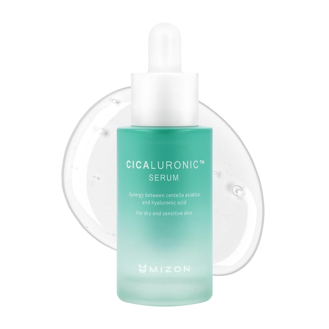 MIZON Cicaluronic Serum Soothing Moisturizing Centella Asiatica Hyaluronic Acid Vegan Formula Korean skincare (30ml 1.01 FL oz)