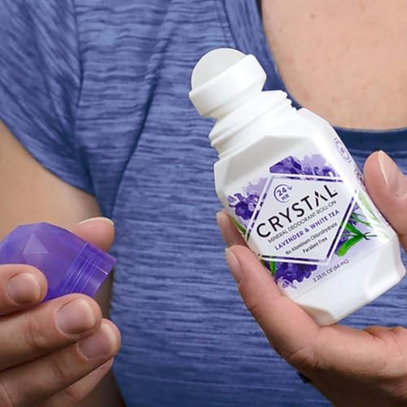 Crystal Mineral Deodorant Roll-On, Lavender & White Tea 2.25 oz (Pack of 12)
