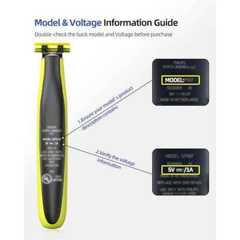 5V 5FT USB Charger Cord Fit for Philips Norelco 2000 2400 2600 3600 3900 5400 5000X 7200 i9000 Wet & Dry Electric Shaver Series 3000 5000 7000, Fit for Phillips QP2724 QP2834 Trimmer Razor Power Cord