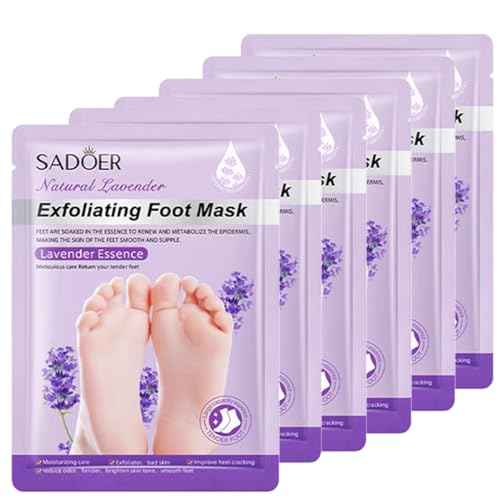 Foot Peel Mask 6 Pack,Foot Spa Foot Care For Women Peel Mask With Lavender For Men And Women Feet Peeling Mask Exfoliating, Callused Foot Mask Peel,Foot Mask For Dry Dead Skin,Remove Dead Skin