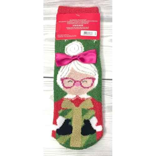 Bath and Body Works Mr & Mrs Claus Moisturizing Lounge Socks Infused with Shea Butter One Size Fits Most