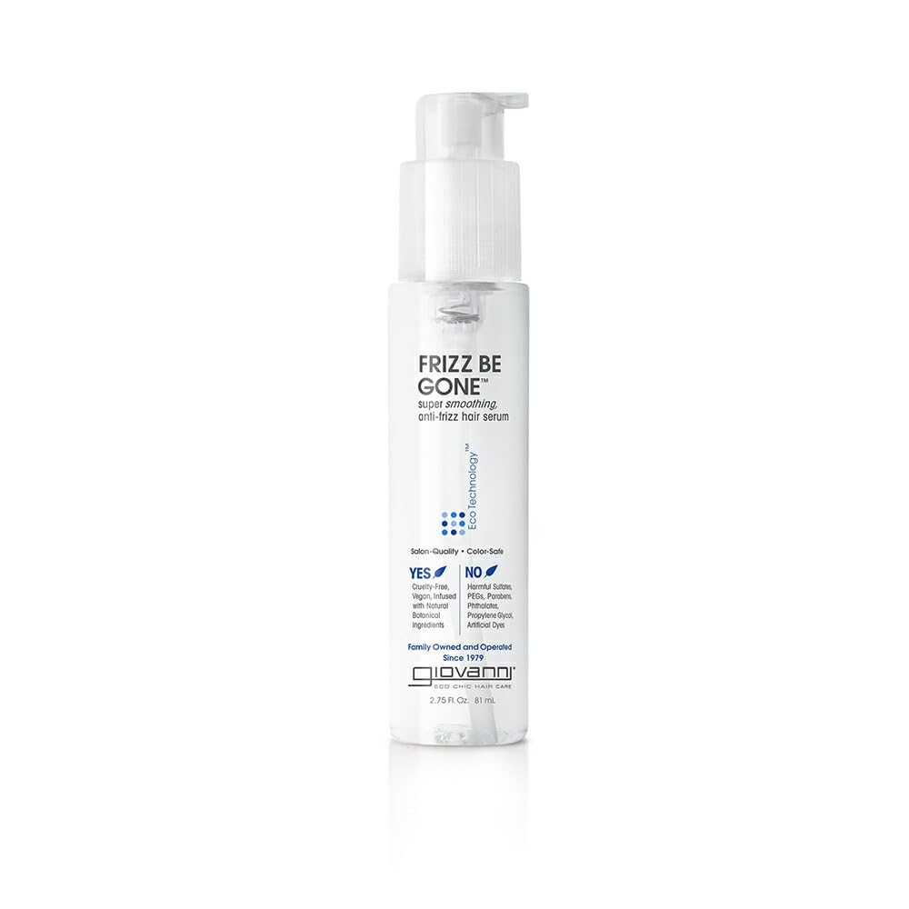 GIOVANNI Eco Chic Frizz Be Gone, Adds Shine, No Parabens, 2.75 oz (3 Pack)