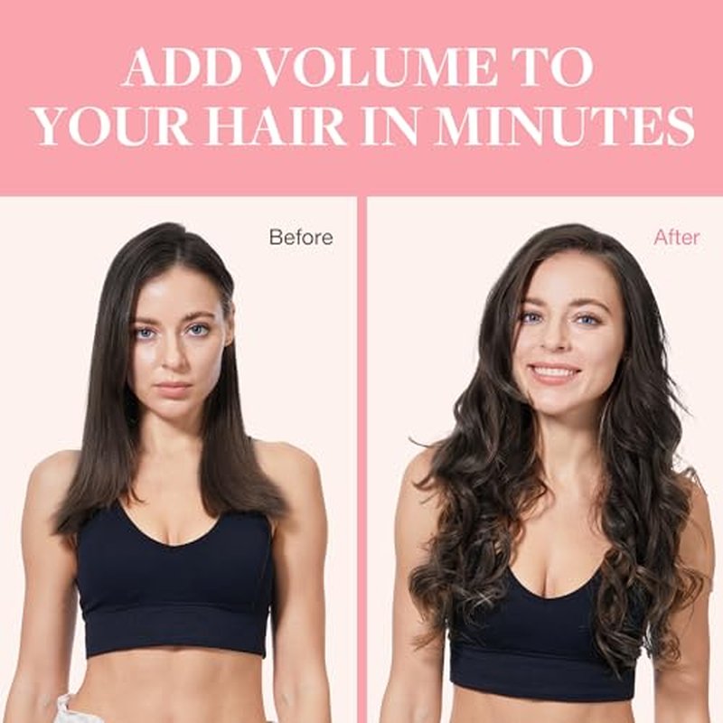 GOO GOO Clip in Hair Extensions Real Human Hair, Remy Human Hair Extensions Clip ins for Women, Natural Human Hair, 18inch 120g 7Pcs, 2 Dark Brown