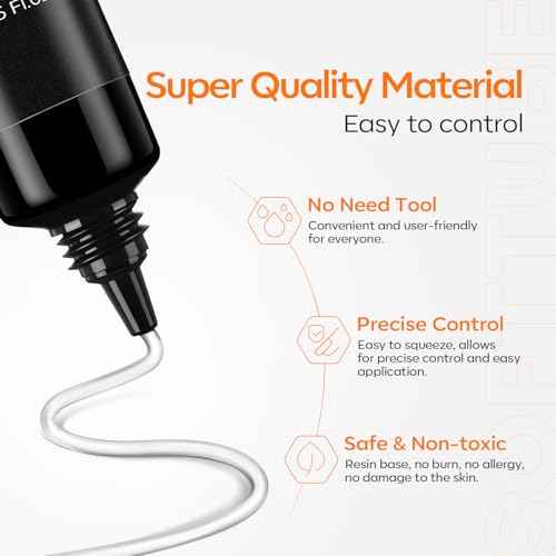 Modelones 3D Gel Nail Art, Sculpting Gel Glue for Molding, Drawing, Charms & Gems Glue, Nail Stuff for Chrome Powder and Rhinestone Design No Wipe, U V Light Cured Salon & DIY Use