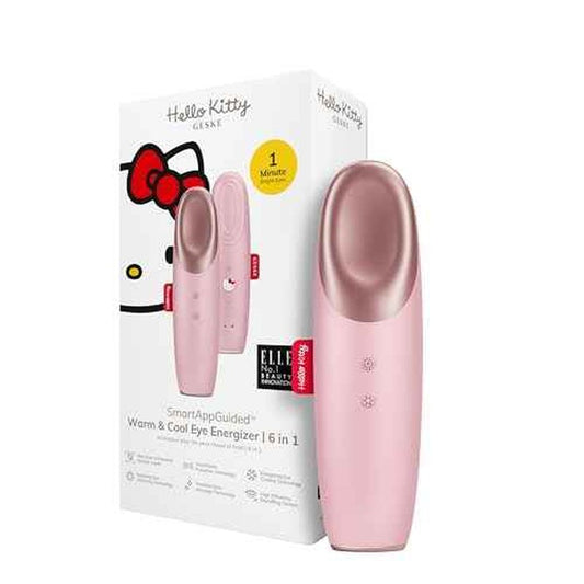 GESKE & Hello Kitty SmartAppGuided¢â Warm & Cool Eye Energizer | 6 in 1 | Heated Eye Massager | Combat Dark Circles & Under-Eye Bags | Revive Droopy Eyelids | Anti-Stress & Relaxation | Sonic Massaging