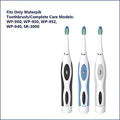Waterpik Compact Brush Heads, Replacement Tooth Brush Heads For Former Sensonic/Complete Care Models, SRSB-3W, 3 Count