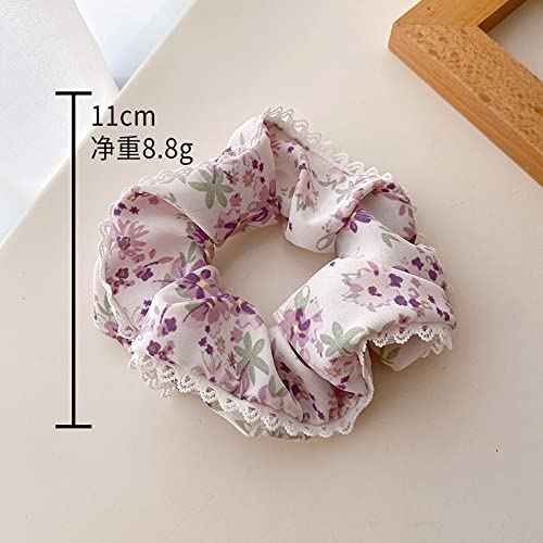 Lace Floral Hair Accessories - Cute Scrunchies, Hair Ties, Headbands, and Ponytail Holders for Women and Girls (Lace Floral - A)