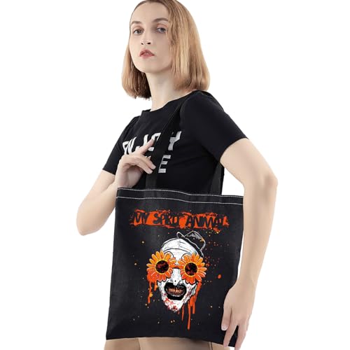 BWWKTOP Clown Movie Cosmetic Makeup Bag Movie Fans Gifts Horror Movie Zipper Pouch for Women Girls