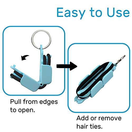 Portable Holder: Stylish Hair Tie Organizer With 3 Bonus Ties