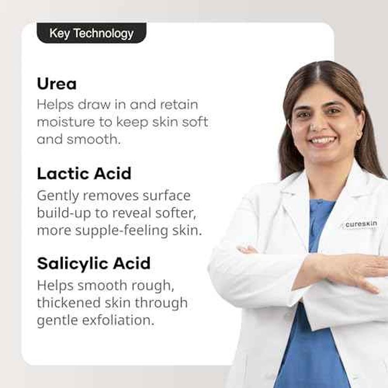 Cureskin Foot Care Cream for Cracked Heels | Repairs, Softens, and Exfoliates | Foot Cream for Women and Men, 50 g (Pack of 1)