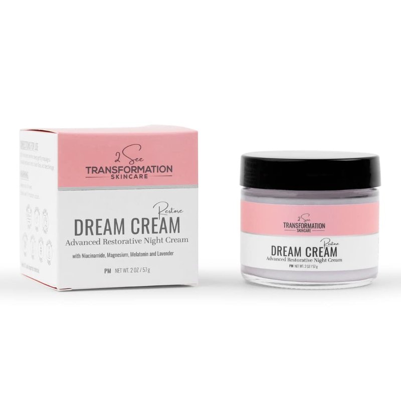Dream Cream Menopause Night Cream - Hydrating Skincare with Hyaluronic Acid, Niacinamide & Peptides | Overnight Face Mask