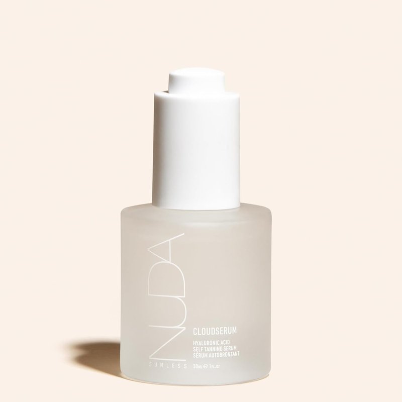 Hyaluronic Tanning Serum - Daily Face Self Tanner Drops with Plumping Power | Light Gradual Glow, Hydrating & Transfer-Free (1 Fl Oz)