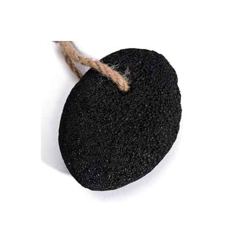 Pumice Stone Foot and Hand Scrubber - Natural Lava Stone for Callus Remover, Foot Exfoliation, Hand Scrub, Pedicure Tool, Dry Skin Remover, Promote Healthy Foot and Hand Care (Black)