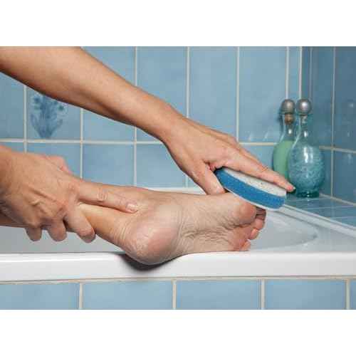 Iconikal 6-Pack Pumice Exfoliating Stone with Rubber Grip (Blue)