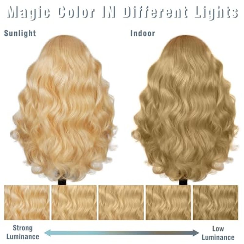 Honey Blonde Lace Front Wig Human Hair 13x4 Hd Lace Frontal Wigs 150% Density Honey Blonde Wig Human Hair 27# Colored Body Wave Wigs Pre Plucked With Baby Hair 20Inch