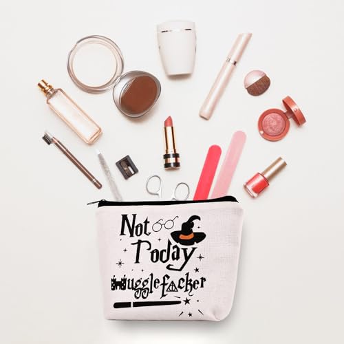Magic Wizard Makeup Bag Funny Not Today Cosmetic Bag Gifts for Girl Sister Women